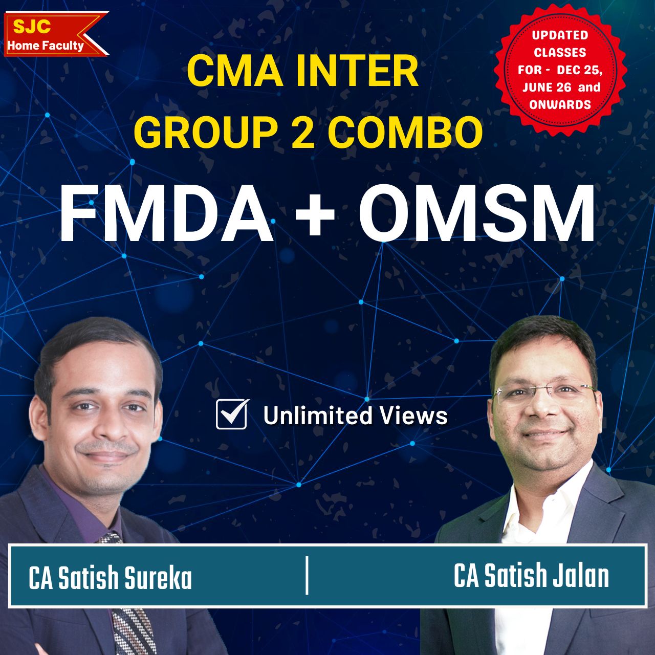 CMA Inter Group 2 Combo - FM DA + OM SM by CA Satish Jalan & CA Satish Sureka