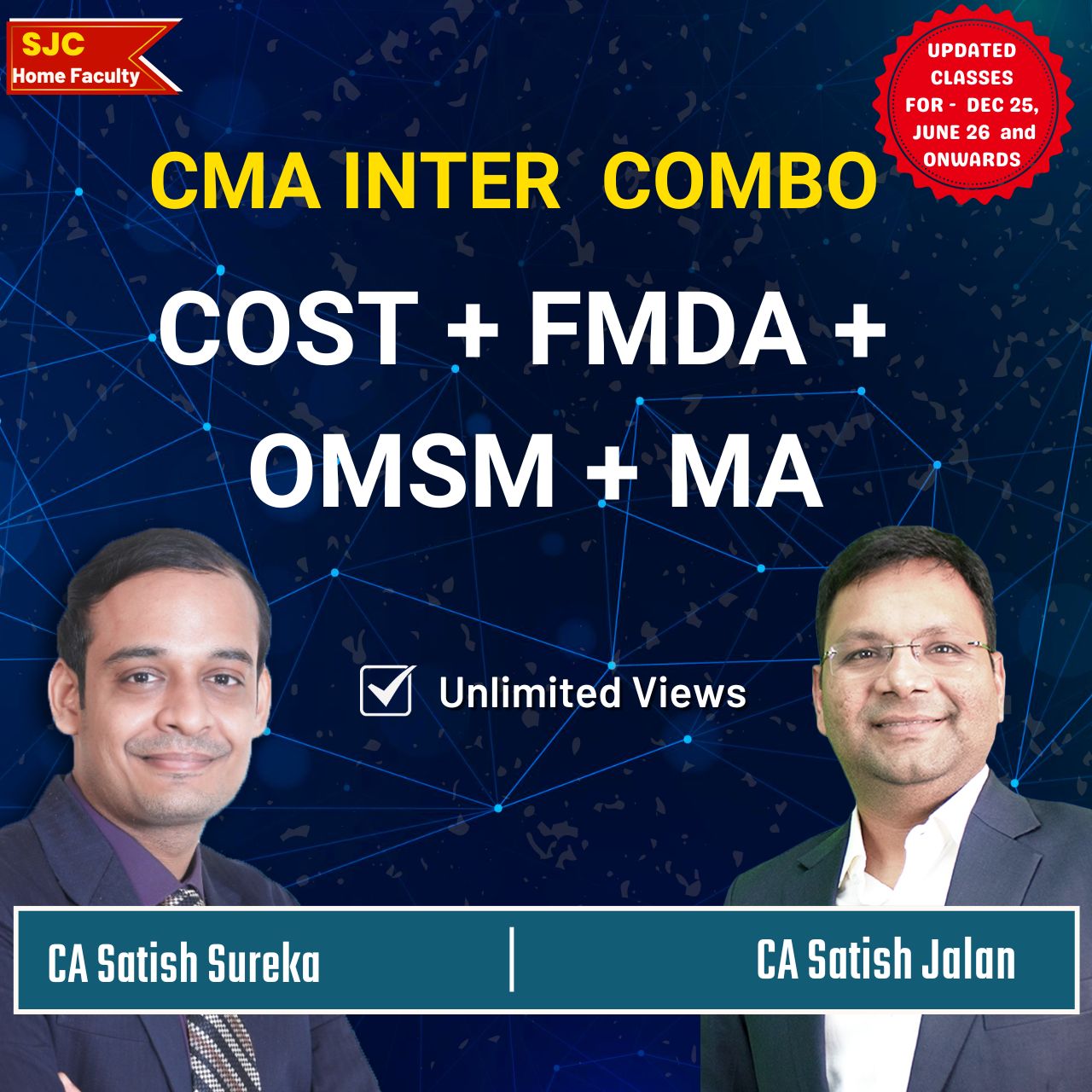 CMA Inter Combo - COST +  FM DA + OM SM + MA by CA Satish Jalan & CA Satish Sureka