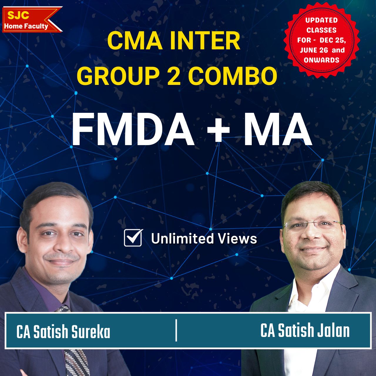 CMA Inter Group 2 Combo - FM DA + MA by CA Satish Jalan & CA Satish Sureka