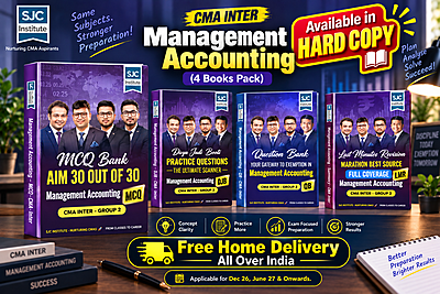 CMA Inter Management Accounting (MA) Combo Book Set (MCQ Bank + Q. Bank + DJB + LMR) by SJC Team