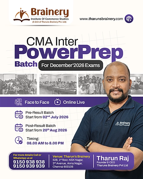 CMA Inter Powerprep Batch β June 26 & Dec 26 Exam