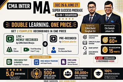 CMA Inter Management Accounting Latest Batch For Dec 26 & June 27 By SJC Team - Build to make you Pass CMA Inter Management Accounting Latest Batch For Dec 26 & June 27 By SJC Team - Build to make you Pass