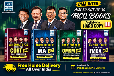 CMA Inter Subjects-wise MCQ Bank Hard Copy Book by SJC Team