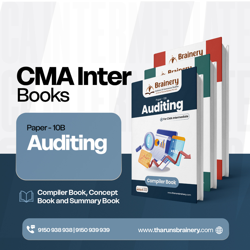 CMA Intermediate – Paper 10B: Auditing | 3 Books Combo