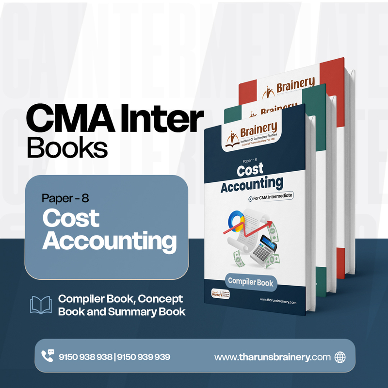 CMA Intermediate – Paper 8: Cost Accounting | 3 Books Combo