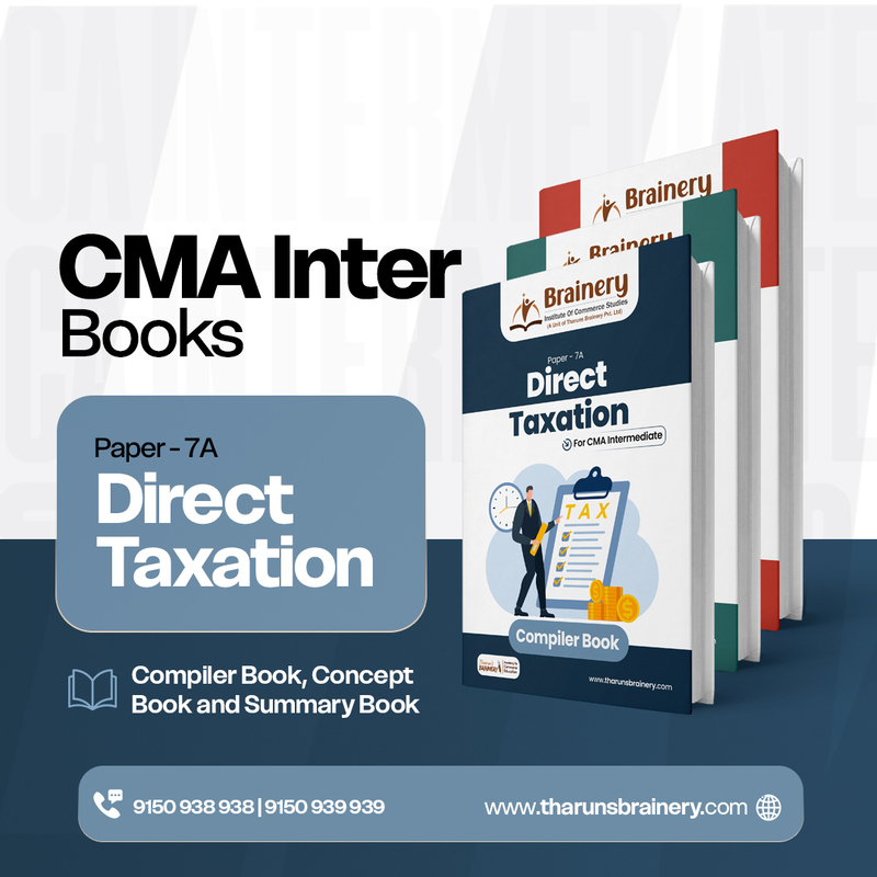CMA Intermediate – Paper 7A: Direct Taxation | 3 Books Combo