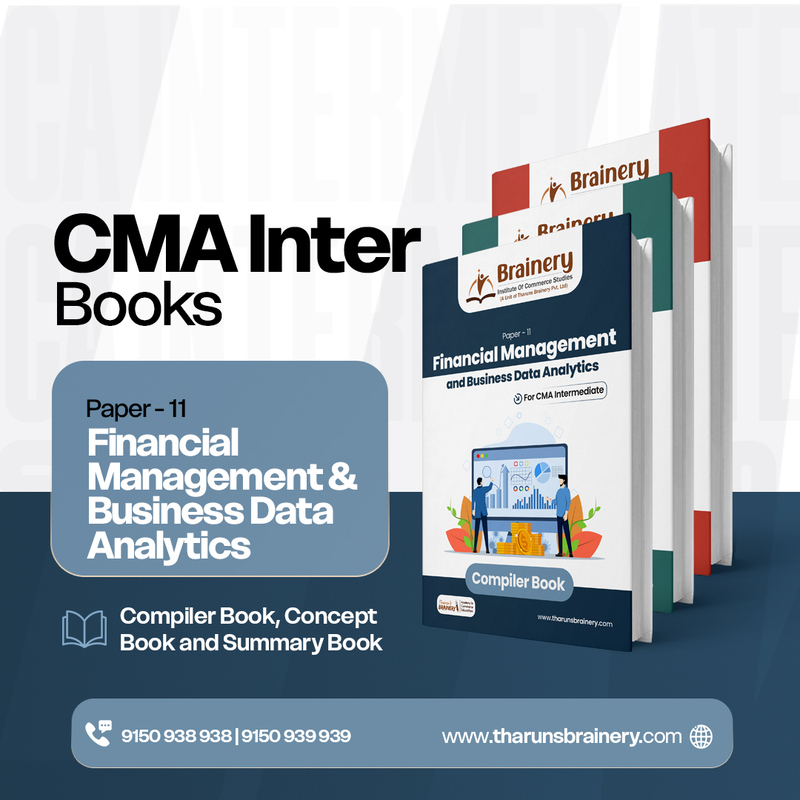 CMA Intermediate – Paper 11: Financial Management & Business Data Analytics | 3 Books Combo