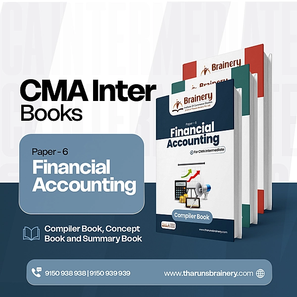 CMA Intermediate – Paper 6: Financial Accounting | 3 Books Combo