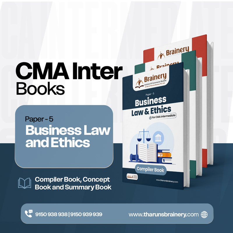 CMA Intermediate – Paper 5: Business Laws and Ethics | 3 Books Combo