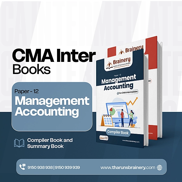 CMA Intermediate – Paper 12: Management Accounting | 3 Books Combo