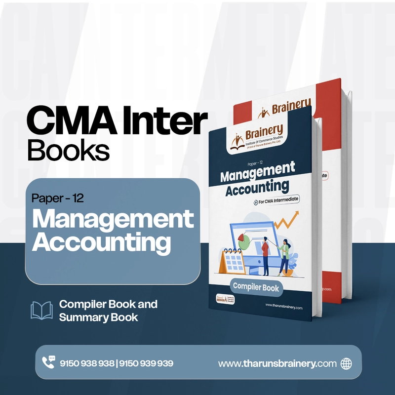 CMA Intermediate – Paper 12: Management Accounting | 3 Books Combo