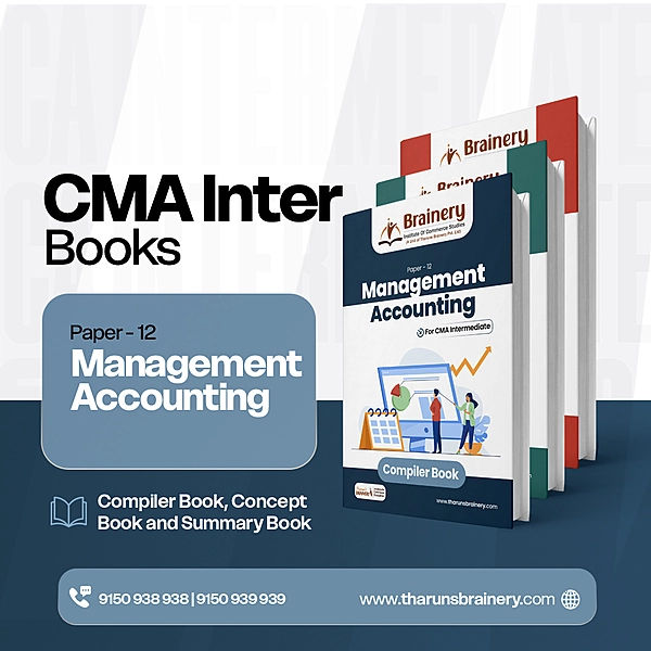 CMA Intermediate – Paper 12: Management Accounting | 3 Books Combo
