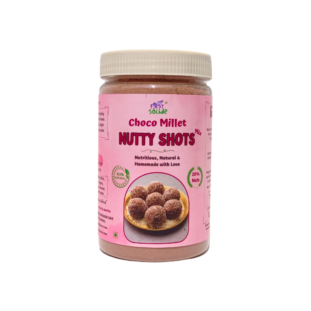 First Solids Choco Millet Nutty Shots 300g - Instant No Cook Ladoo Mix