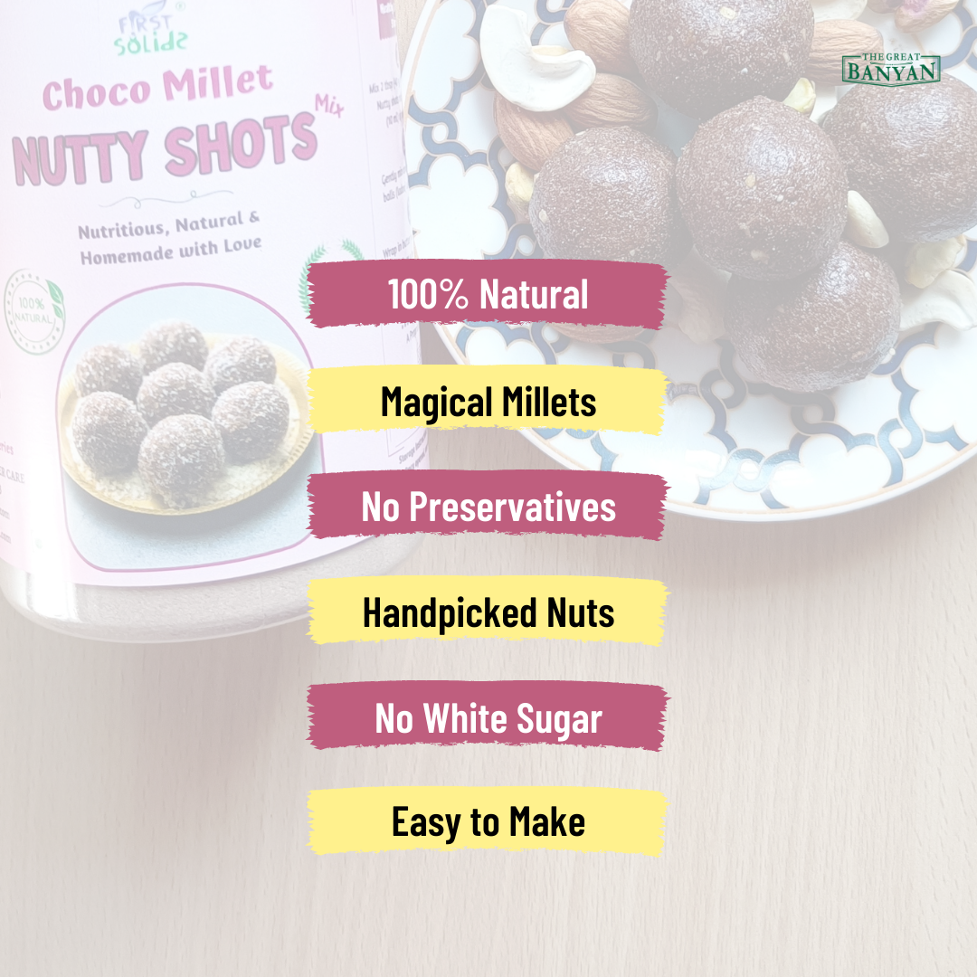 First Solids Choco Millet Nutty Shots 300g - Instant No Cook Ladoo Mix