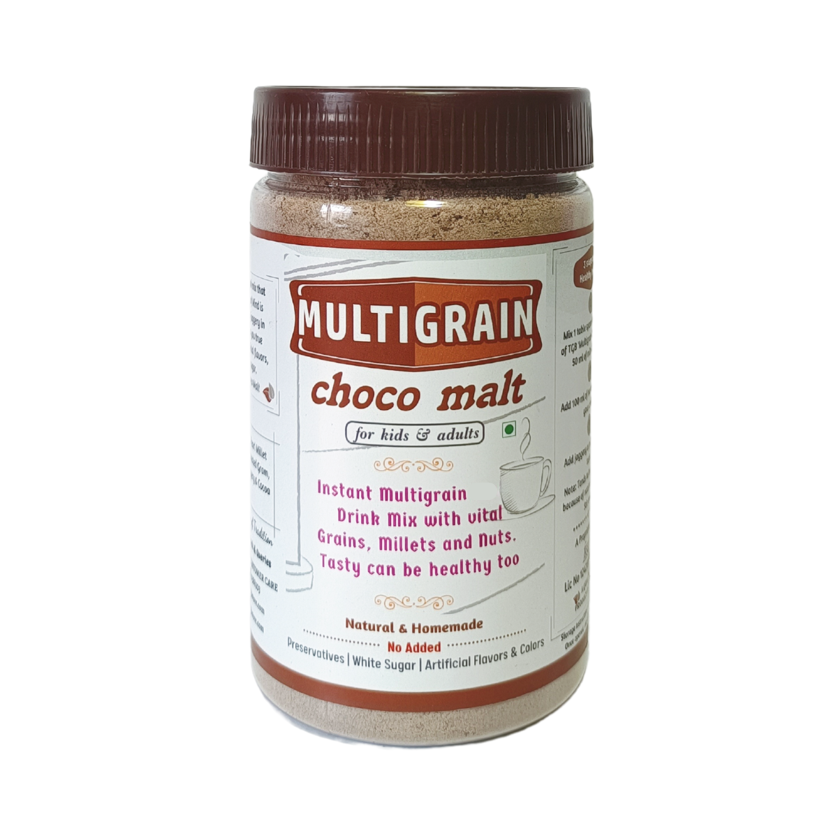 The Great Banyan Multigrain Choco Malt - Made with Millets, Nuts & Wholegrains | No White Sugar, No Preservative Chocolate Drink Mix