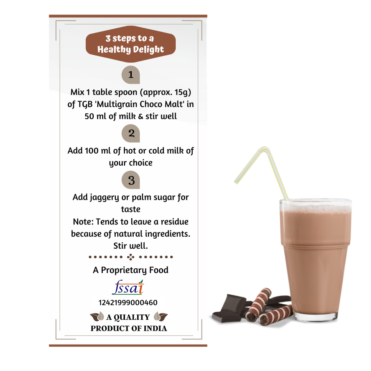 The Great Banyan Multigrain Choco Malt - Made with Millets, Nuts & Wholegrains | No White Sugar, No Preservative Chocolate Drink Mix