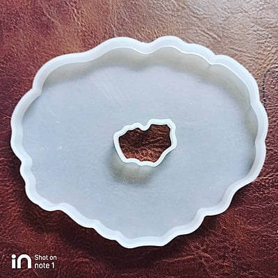 Silicon Mold Resin Coaster Hole Oval 13*10.5cm Silicon Mold Resin Coaster Hole Oval 13*10.5cm