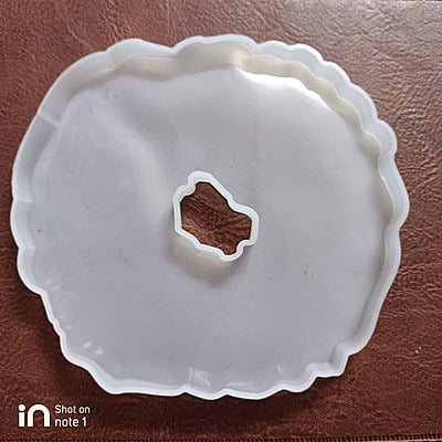 Silicon Mold Resin Coaster Hole Oval 14*13cm Silicon Mold Resin Coaster Hole Oval 14*13cm