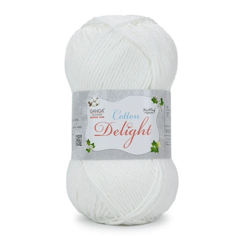 Ganga Cotton Delight 01- White Ganga Cotton Delight 01- White