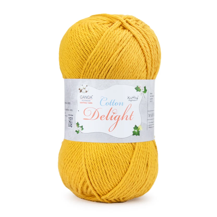 Ganga Cotton Delight 44- Sun Yellow Ganga Cotton Delight 44- Sun Yellow