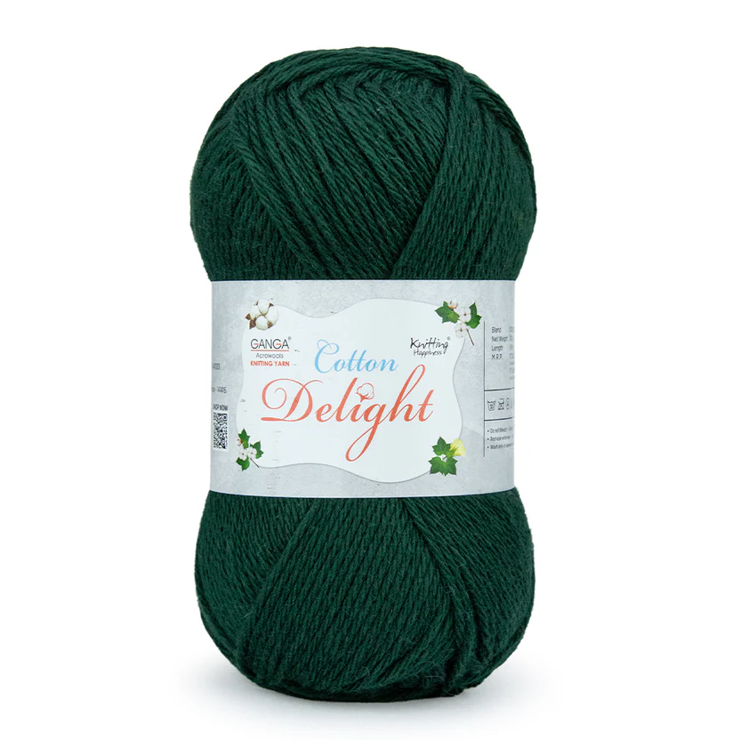 Ganga Cotton Delight 55- Dark Palm Green Ganga Cotton Delight 55- Dark Palm Green