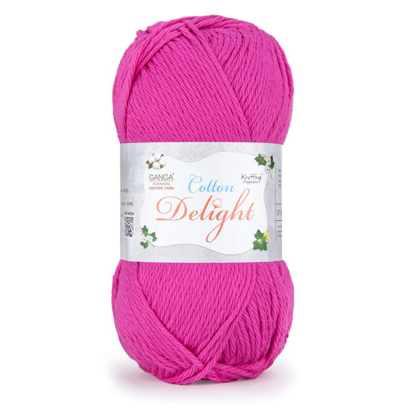 Ganga Cotton Delight 63- Poppy Pink Ganga Cotton Delight 63- Poppy Pink