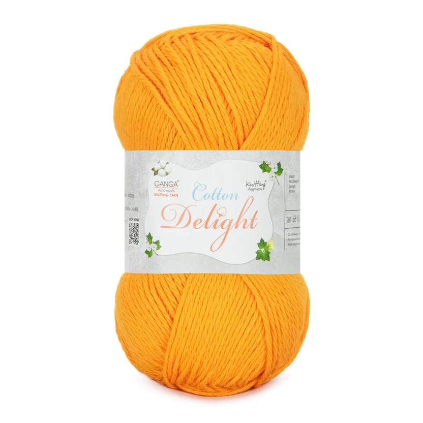 Ganga Cotton Delight 96- Bright Orange Ganga Cotton Delight 96- Bright Orange
