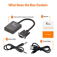 Techie CONV4A VGA to HDMI Adapter with Audio