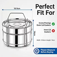 Expresso Stainless Steel Cooker Separator Set for Prestige Outer Lid Pressure Cooker
