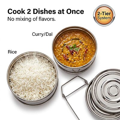 Expresso Stainless Steel Cooker Separator Set for Prestige Outer Lid Pressure Cooker
