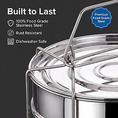 Expresso Stainless Steel Cooker Separator Set for Prestige Outer Lid Pressure Cooker