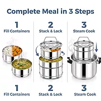 Expresso Stainless Steel Cooker Separator Set for Prestige Outer Lid Pressure Cooker