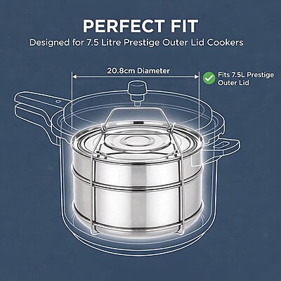 Expresso Stainless Steel Cooker Separator Set for Prestige Outer Lid Pressure Cooker