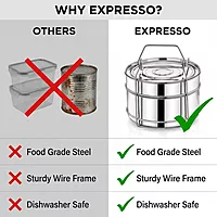 Expresso Stainless Steel Cooker Separator Set for Prestige Outer Lid Pressure Cooker