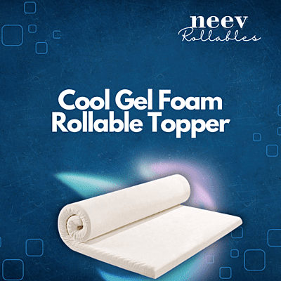 Neev 2 Inches Cool Gel Memory Foam Rollable Topper