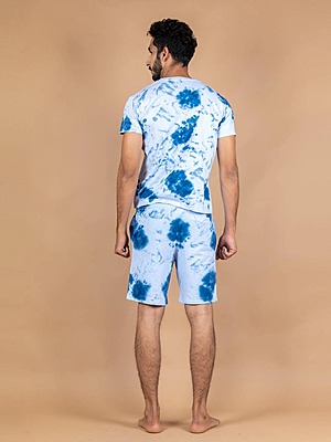 Blue Tie and Dye T-shirt and Shorts