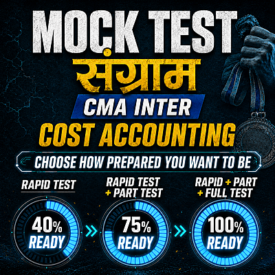 CMA Inter Cost Accounting (Paper 8) - Mock Test