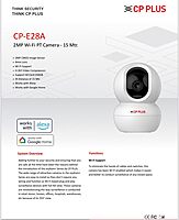 CP PLUS CP-E28A Full HD Wi-Fi PT Camera with 360 degree View, 2-Way Talk & Night Vision Security Camera  (128 GB, 1 Channel)