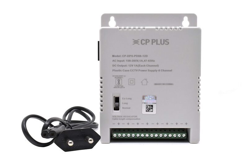 CP Plus CP-DPS-PD08-12D 12V 10Amp 8 Channel Fiber SMPS (Switched-Mode Power Supply) for CCTV Security Surveillance Camera Power Supply