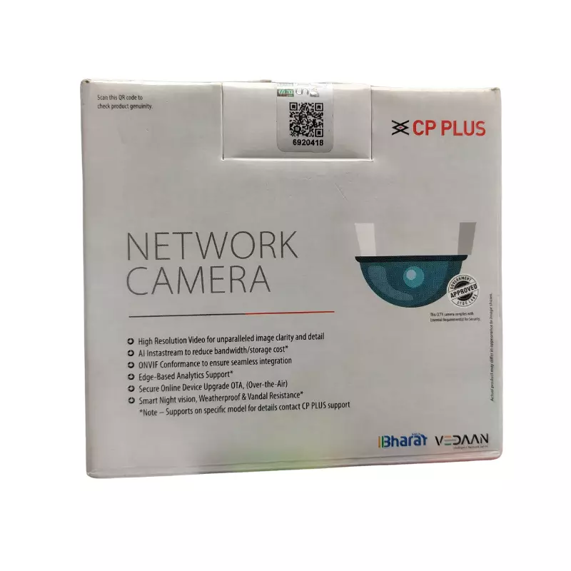 CP Plus Network Dome Camera – HD Surveillance | IP Camera | Indoor Security Solution