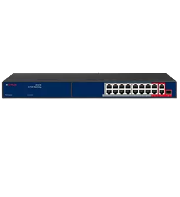 CP PLUS POE SWITCH 16 PORT 10/100 2UPLINK GIGA + 1 SFP GIGA CP-ANW-HP16G2F1-N30