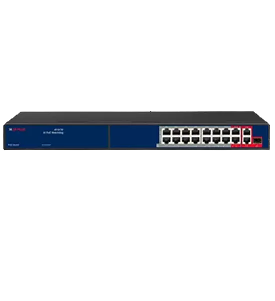 CP PLUS POE SWITCH 16 PORT 10/100 2UPLINK GIGA + 1 SFP GIGA CP-ANW-HP16G2F1-N30