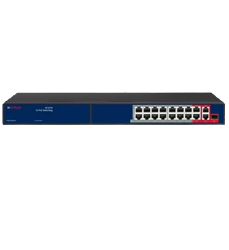 CP PLUS POE SWITCH 16 PORT 10/100 2UPLINK GIGA + 1 SFP GIGA CP-ANW-HP16G2F1-N30
