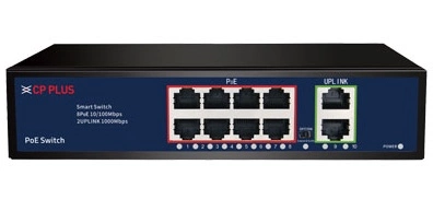 Cp Plus 8+2 Port POE Switch CP-DNW-HPU8G2-96-V3