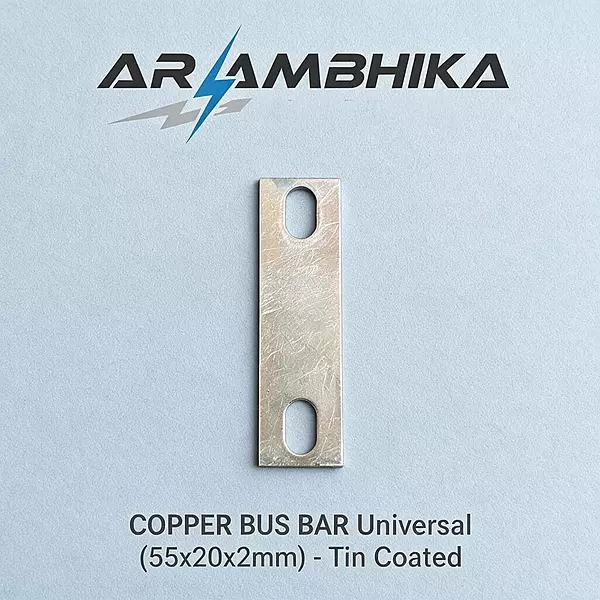 COPPER BUS BAR Universal (55x20x2mm) - Tin Coated