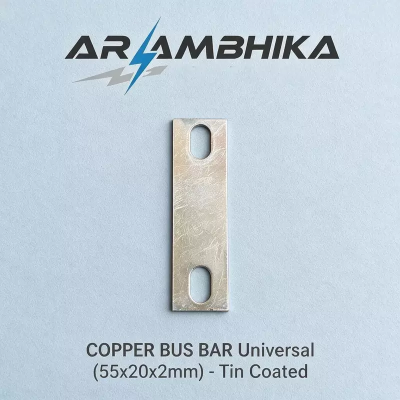 COPPER BUS BAR Universal (55x20x2mm) - Tin Coated