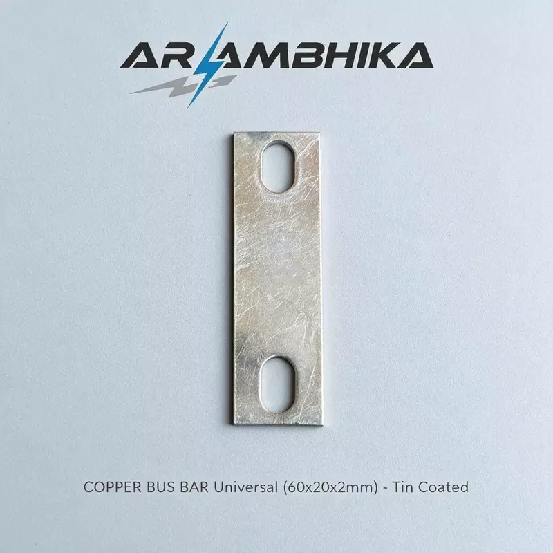 COPPER BUS BAR Universal (60x20x2mm) - Tin Coated