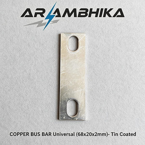 COPPER BUS BAR Universal (68x20x2mm)- Tin Coated