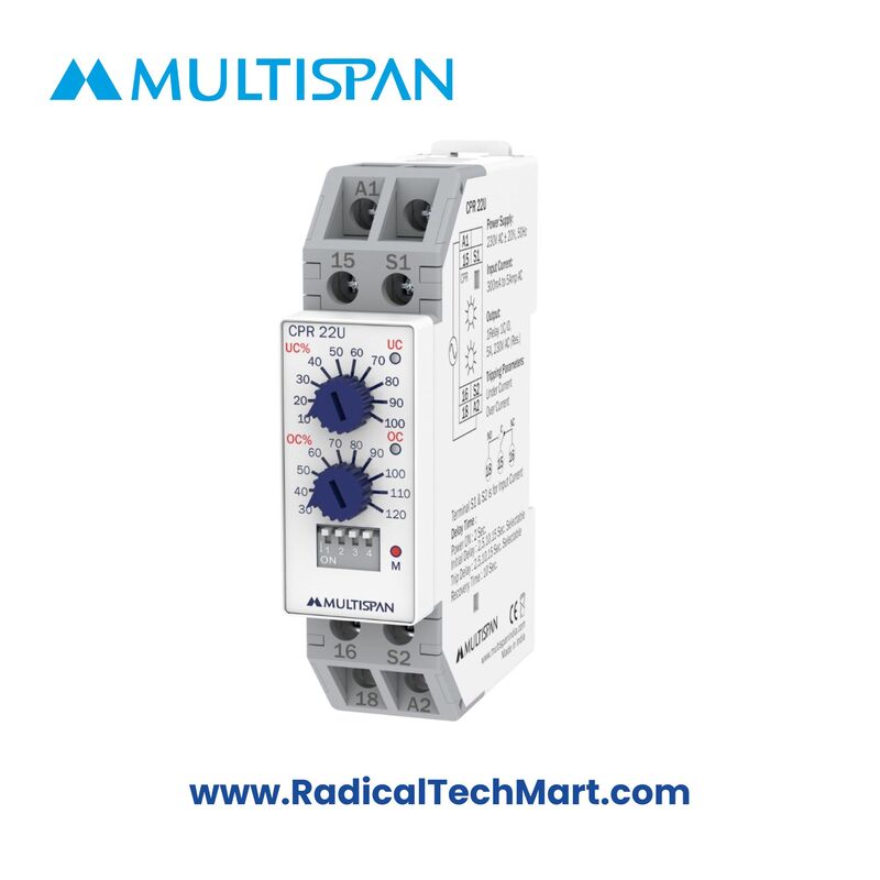 Multispan CPR-22U Current Protection Relay - Side View
