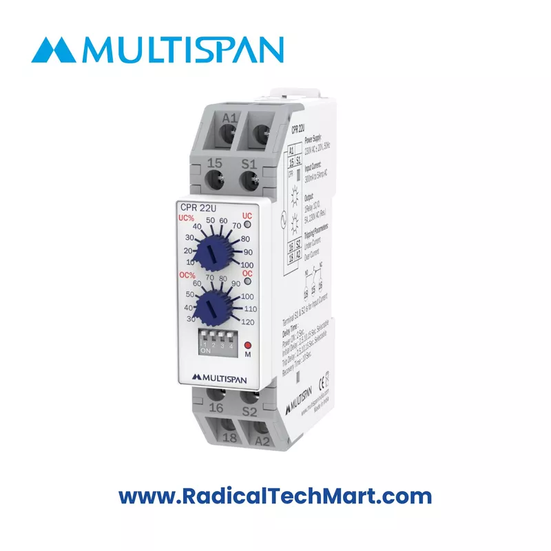 Multispan CPR-22U Current Protection Relay - Side View